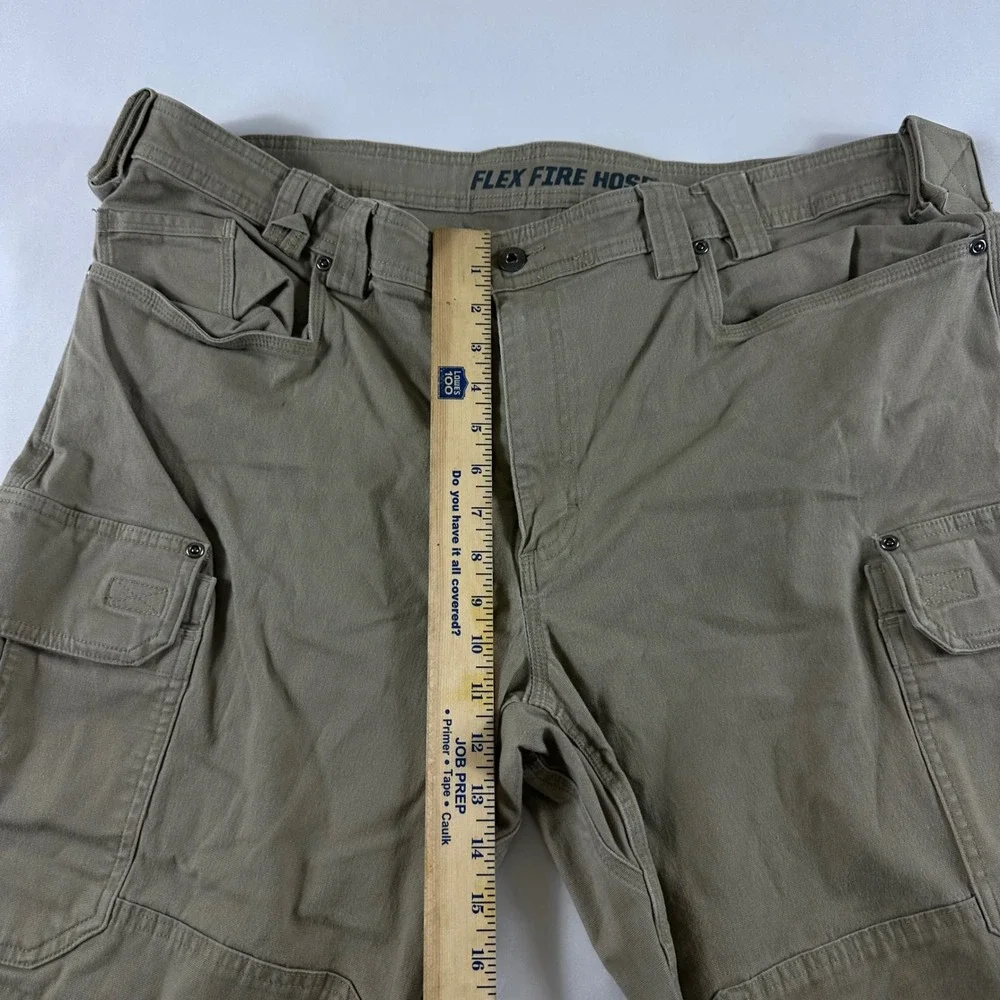 Duluth Trading Co Flex Fire Hose Cargo‎ Pants Mens 42x32 Khaki Tan Workwear